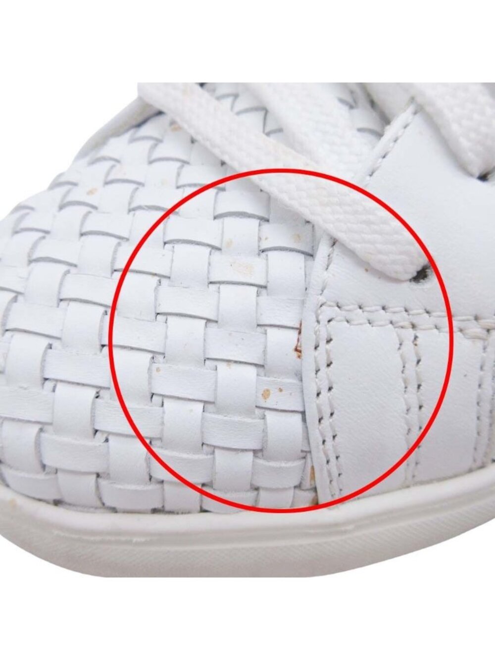 Moncler Monegasque Leather Braided Sneakers Low Cut 41 White - Picture 8 of 12
